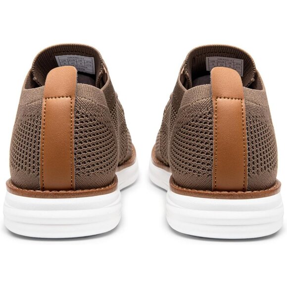 ⚡Men Light Brown Flex Breeze Mesh Oxford Lace-Up Lightweight Walking Sneaker - Picture 4 of 10